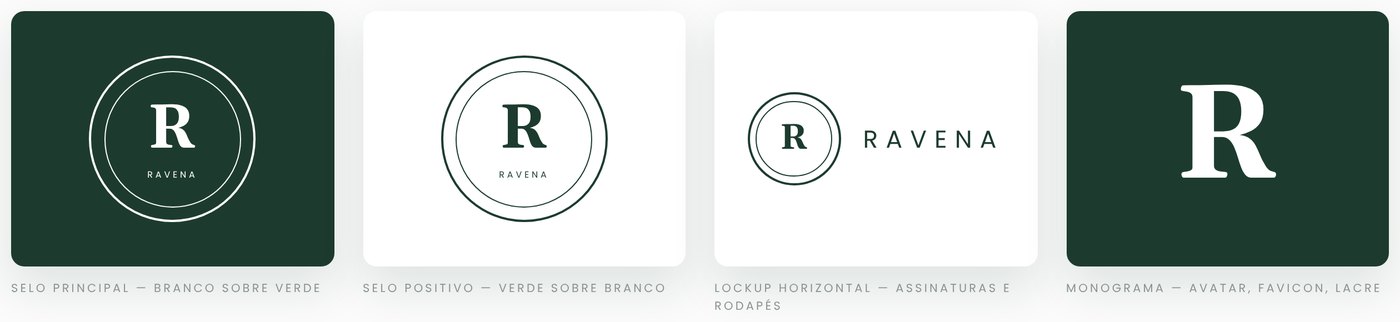 Versões do logo Ravena